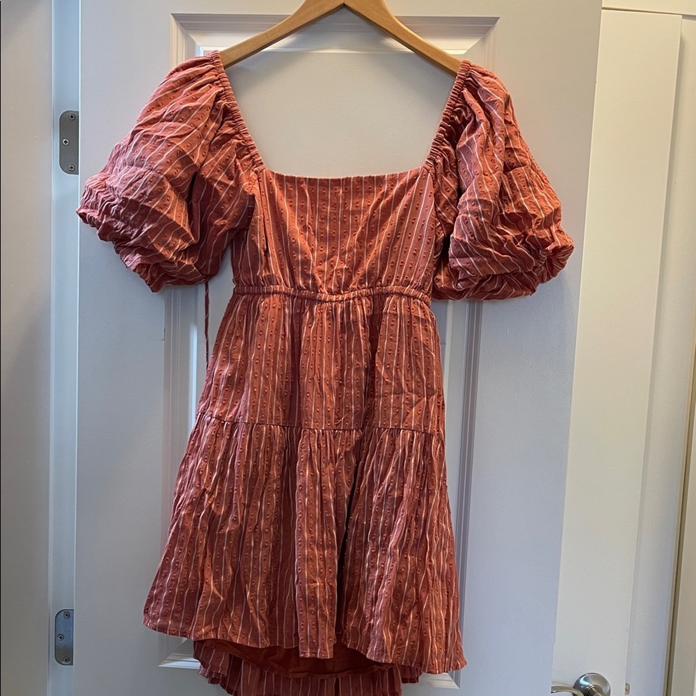 MINKPINK Terracotta Striped Dress